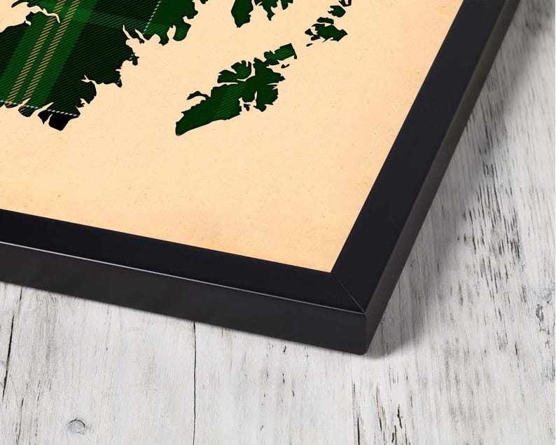 Buy green and black plai Print