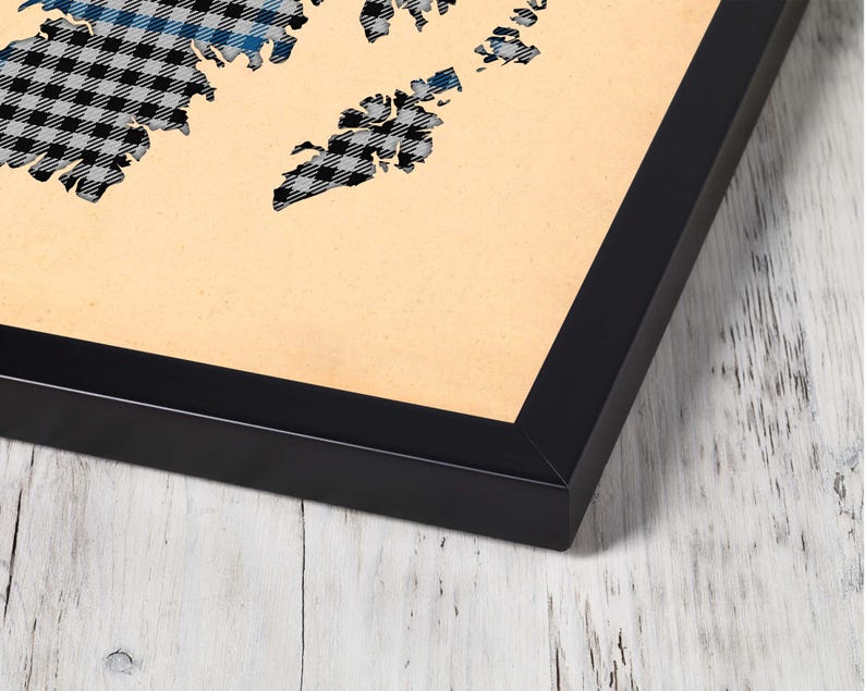 Buy grey and black plaid Print