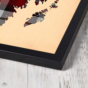 Buy maroon and grey plai Print