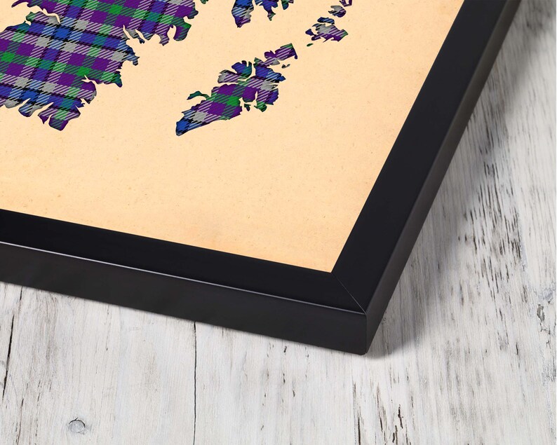 Buy blue and purple plai Print