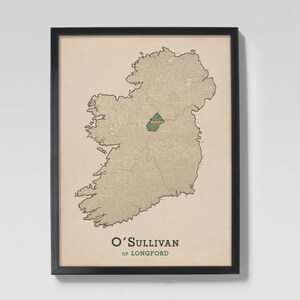 O&#39;Sullivan of Longford | Clan O&#39;Sullivan Irish History Map of Longford, Ireland