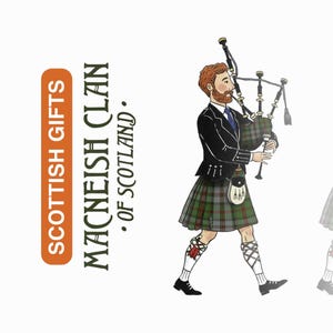 Clan Macneish Tartan Gift }  Macneish Clan Of Scotland Artwork