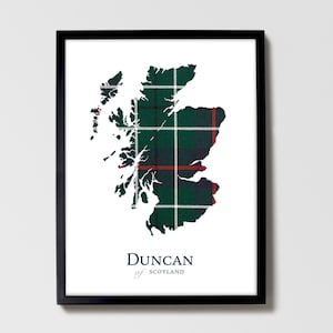 Duncan Clan Tartan | Origins Map of Scotland