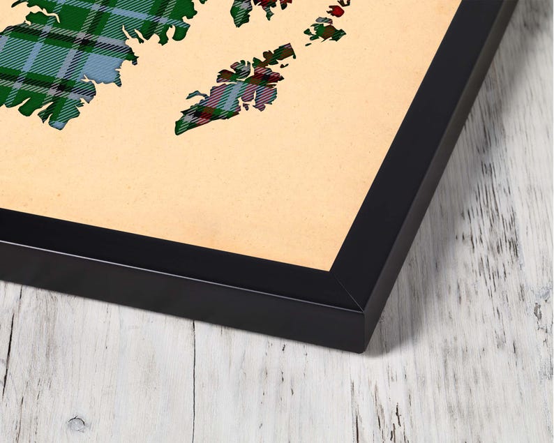 Buy green and brown plai Print