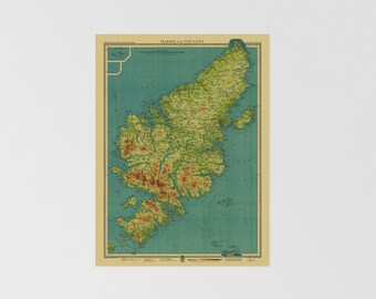 Lewis Harris Old Map Etsy