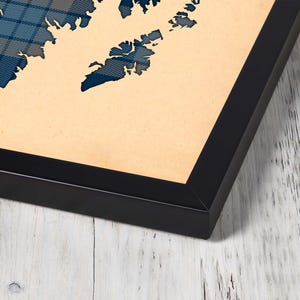 Buy blue and grey plaid Print