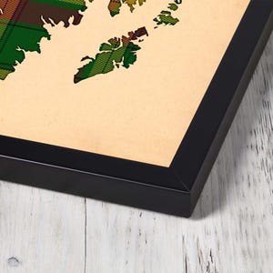 Buy green and brown plai Print