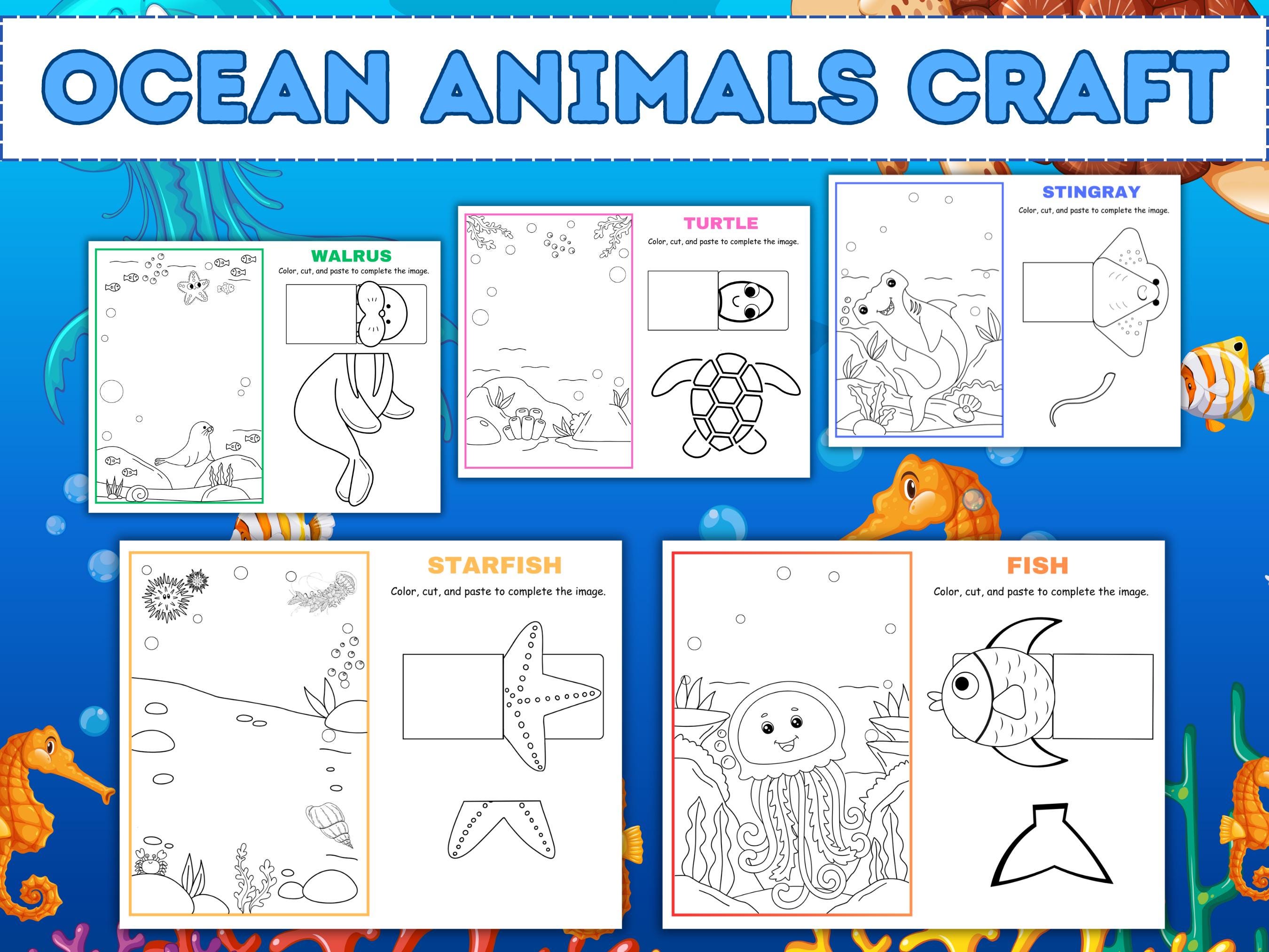 Ocean Animals Crafts Bundle | Printable Kids Summer Activities ...