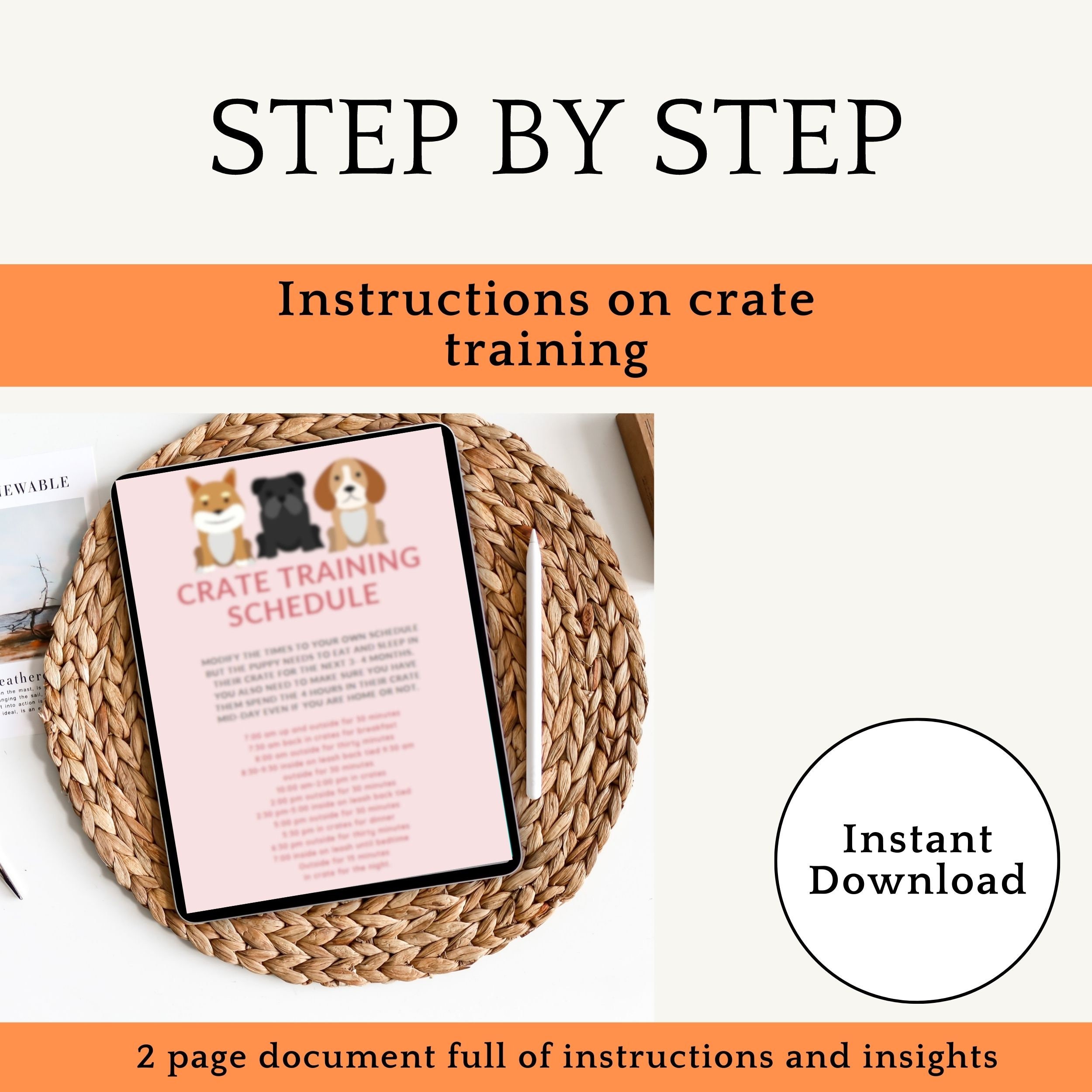 Puppy Crate Training Schedule and Printable Tracker Dog Training ... - Puppy Crate Training On A Schedule