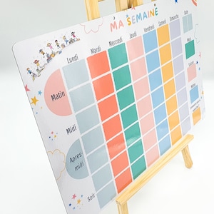 120 Magnets/Large Scalable Magnetic Weekly Planner / Montessori inspiration / Children's weekly planner image 5