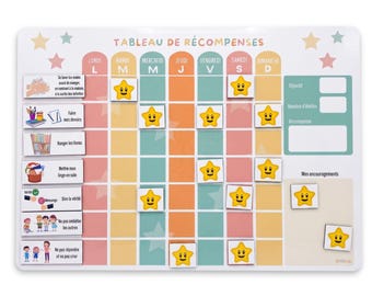 Children's Magnetic Reward Chart – Autonomy & Rewards – Montessori Behavior Chart – A4 Size