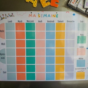 120 Imanes/Planificador Semanal Magnético Escalable Grande / Inspiración Montessori / Planificador semanal para niños imagen 9