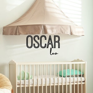 Decoración de la pared de la cuna de la guardería, letrero personalizado del nombre de la guardería, palabras de madera personalizadas, recorte personalizado del nombre del bebé, decoración personalizada de la habitación de la guardería