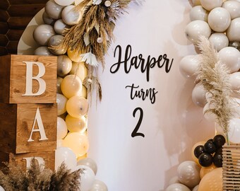Backdrop Sign, Personalized Backdrop Name Sign, Name Sign for First Birthday Party, Birthday Yard Signs, Wedding Backdrop Baby Shower