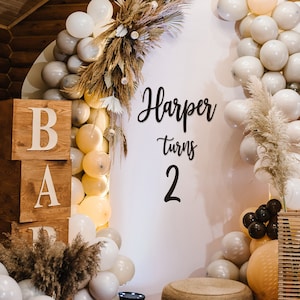 Backdrop Sign, Personalized Backdrop Name Sign, Name Sign for First Birthday Party, Birthday Yard Signs, Wedding Backdrop Baby Shower