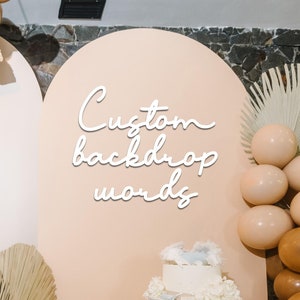 Texto de fondo personalizado, letrero de fiesta de primer cumpleaños de hadas, recorte de madera, letreros de cumpleaños para el jardín, letrero de fondo de boda, palabras personalizadas