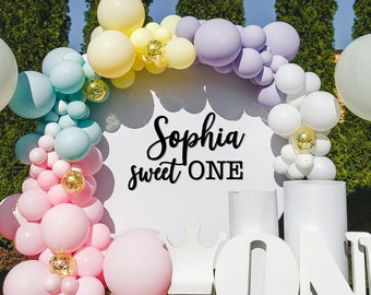 Personalized Backdrop Name Sign, Name Sign for First Birthday Party, Wood Cut Out, Birthday Yard Signs, Personalized Name Sign, Custom Signs