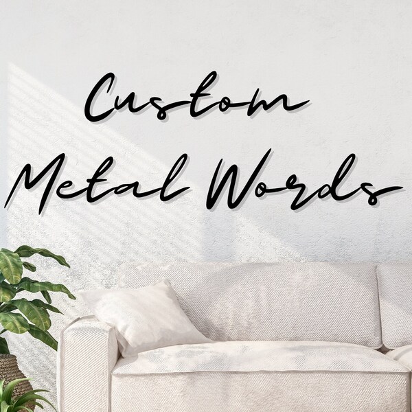 Metal Wall Words Etsy