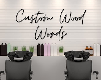 Signo de logotipo personalizado, palabras de madera personalizadas, letrero de madera personalizado, letrero de logotipo para empresas, letrero de logotipo para pared, letras de pared de madera personalizadas,