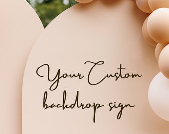 Personalized Backdrop Name Sign, Name Sign for First Birthday Party, Wood Cut Out, Birthday Yard Signs, Wedding Backdrop Sign,Custom Words