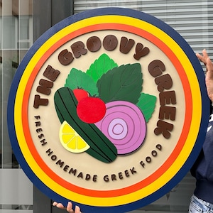 3D Round Logo Sign for Business, Interior Logo Sign, Custom Round Sign, Custom logo Sign, Custom Wood Logo Sign, Circle Logo Sign