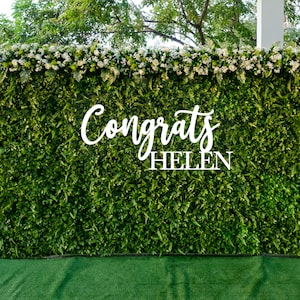 Letrero de felicidades, Letrero de bienvenida de fiesta de graduación, Letrero de madera de Felicidades, Letrero de felicitaciones, Letrero de fondo personalizado, Regalo de letrero de felicitaciones