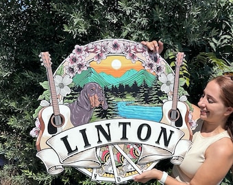 Insegna rotonda personalizzata, Insegna con logo stampato, Insegna con logo personalizzato, Insegna con logo in legno personalizzato, Parole in legno personalizzate, Insegna con logo rotondo personalizzato, Insegna con logo rotondo