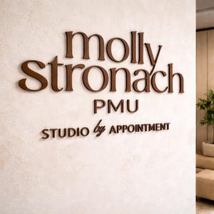 Custom Wood Logo Sign, 3D Business Logo Sign, Laser Cut  Wall Logo, Salon Business Sign, Custom Studio Wall Decor, Office Branding