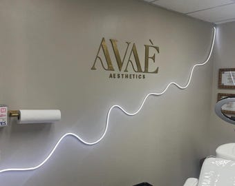 Custom 3D Wood Business Logo Sign, Laser Cut Wall Decor