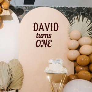 Texto de fondo personalizado, letrero con nombre para la primera fiesta de cumpleaños, recorte de madera, letreros de cumpleaños para el jardín, letrero de fondo de boda, palabras personalizadas