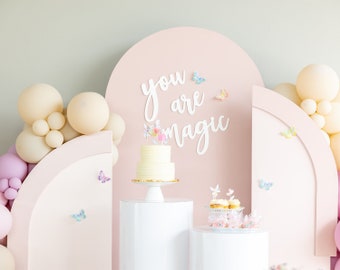 Personalized Backdrop Name Sign, Name Sign for First Birthday Party, Wood Cut Out, Birthday Yard Signs, Wedding Backdrop Sign,Custom Words
