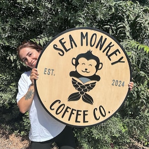 Custom Round Sign, 3D Custom Logo Sign, Custom Business Sign, Custom Wood Logo Sign, Custom Round Logo Sign, Round Logo Sign