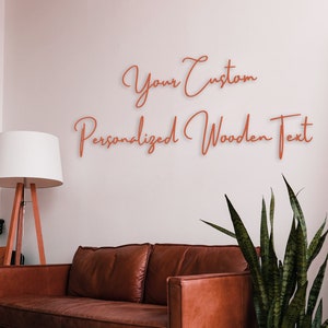 Letras de madeira para parede, placa de madeira personalizada para casa, placa de madeira personalizada, palavras de madeira personalizadas, palavra de madeira recortada, placa de corte a laser personalizada