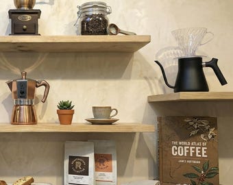 Reclaimed Scaffold Board Floating Shelf with Hidden Brackets (22cm x 3.4cm)