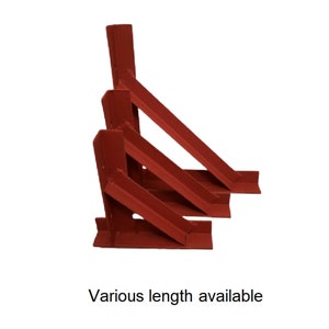 2x Reinforced Heavy Duty Steel Chimney Support Gallows Brackets Angle Fixing 50x50x5mm, Various sizes