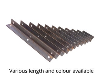 2x Heavy Duty Angle Alcove Brackets, Wall Mounted Floating Desk Table or Shelf, Industrial Rustic Modern Shelving Hardware Metal