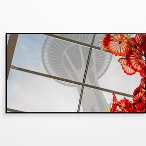 Samsung TV Cityscape Art - Seattle Space Needle & Chihuly Glass - Digital Download