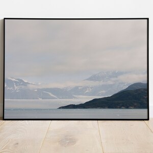 Digital Download - Mystic Alaskan Landscape - Snowy Mountains & Fog Photography