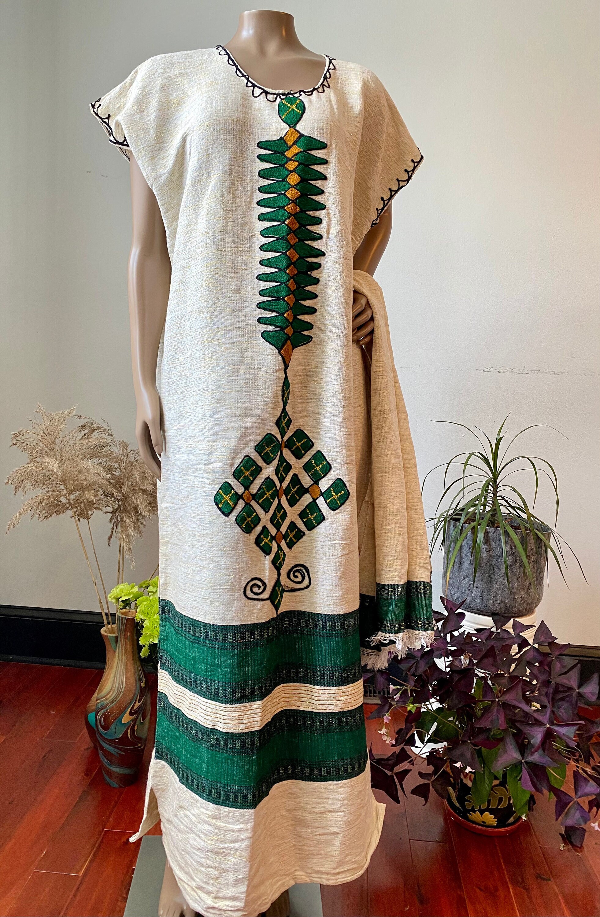 Ethiopian Coffee Dress/Kemis - Etsy.de
