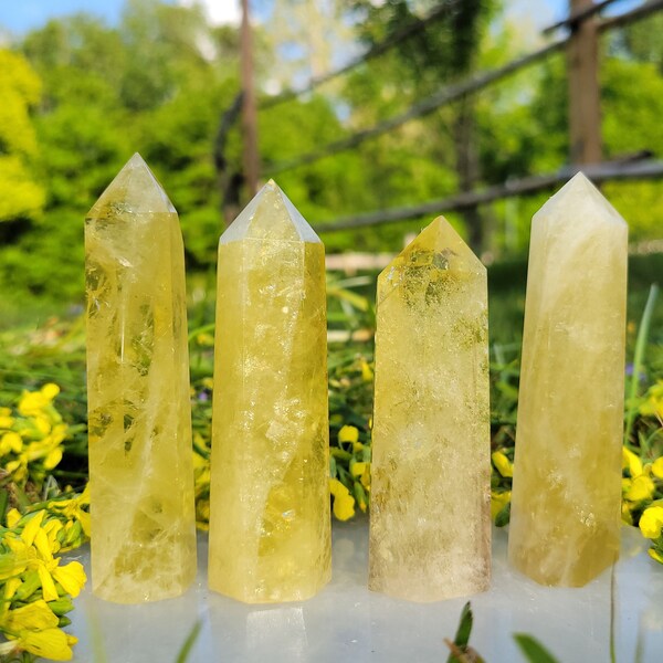 Natural Citrine Quartz Crystal Point Tower 3-4 " Inches