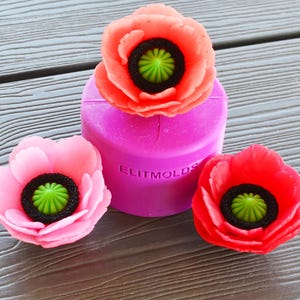 Poppy Flower 3D Silicone Mold for Resin, Candle & Soap Crafting
