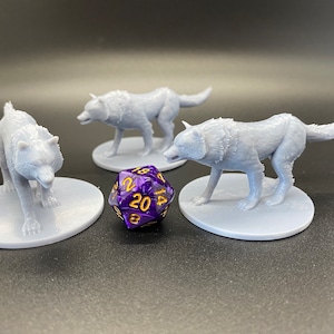 D&D Dire Wolf Miniatures