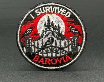 Parche de D&D Barovia – Insignia "Sobreviví a Barovia" / Parche bordado de 5 cm para logros de Dungeons and Dragons
