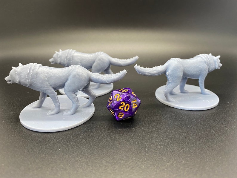 D&amp;D Dire Wolf Miniatures - Etsy