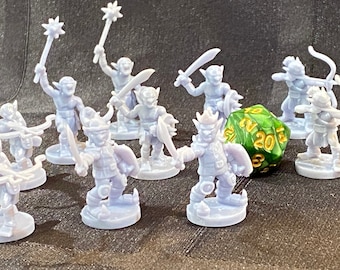 Miniaturas del tesoro de goblins de D&D