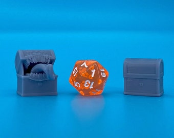 Miniatura de cofre mímico de D&D