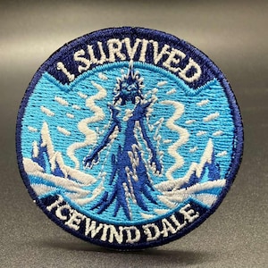 D&D Icewind Dale Patch – I Survived Icewind Dale Badge | 2.0” Embroidered DnD Achievement Patch