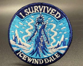 D&D Icewind Dale Patch – I Survived Icewind Dale Badge | 2.0” Embroidered DnD Achievement Patch