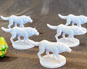 Miniaturas de la manada de lobos de D&D