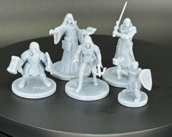 Miniaturas de jugadores de RPG